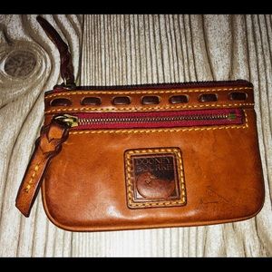 Dooney & Bourke Small brown leather coin purse